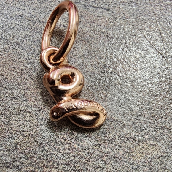 Pandora Letter g Script Alphabet Dangle Charm - Picture 5 of 7
